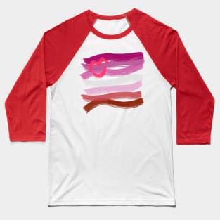 Pride Paint Lesbian 3 Baseball T-Shirt